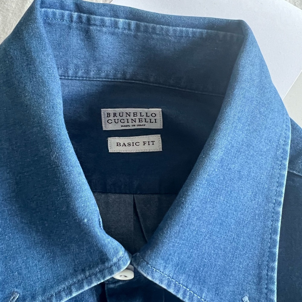 Brunello Cucinelli Denim Shirt. Great Condition. … - image 2